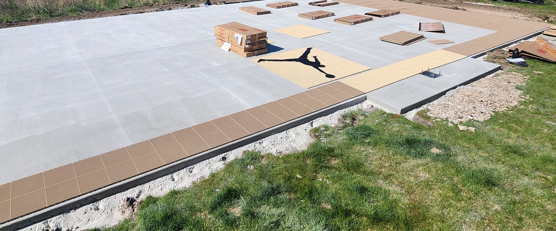 Backyard Basketball Court Installation in Menomonee Falls